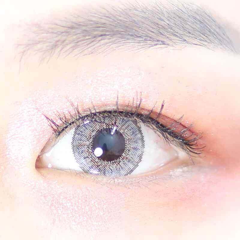 hollywood contact lenses satin gray in real eye