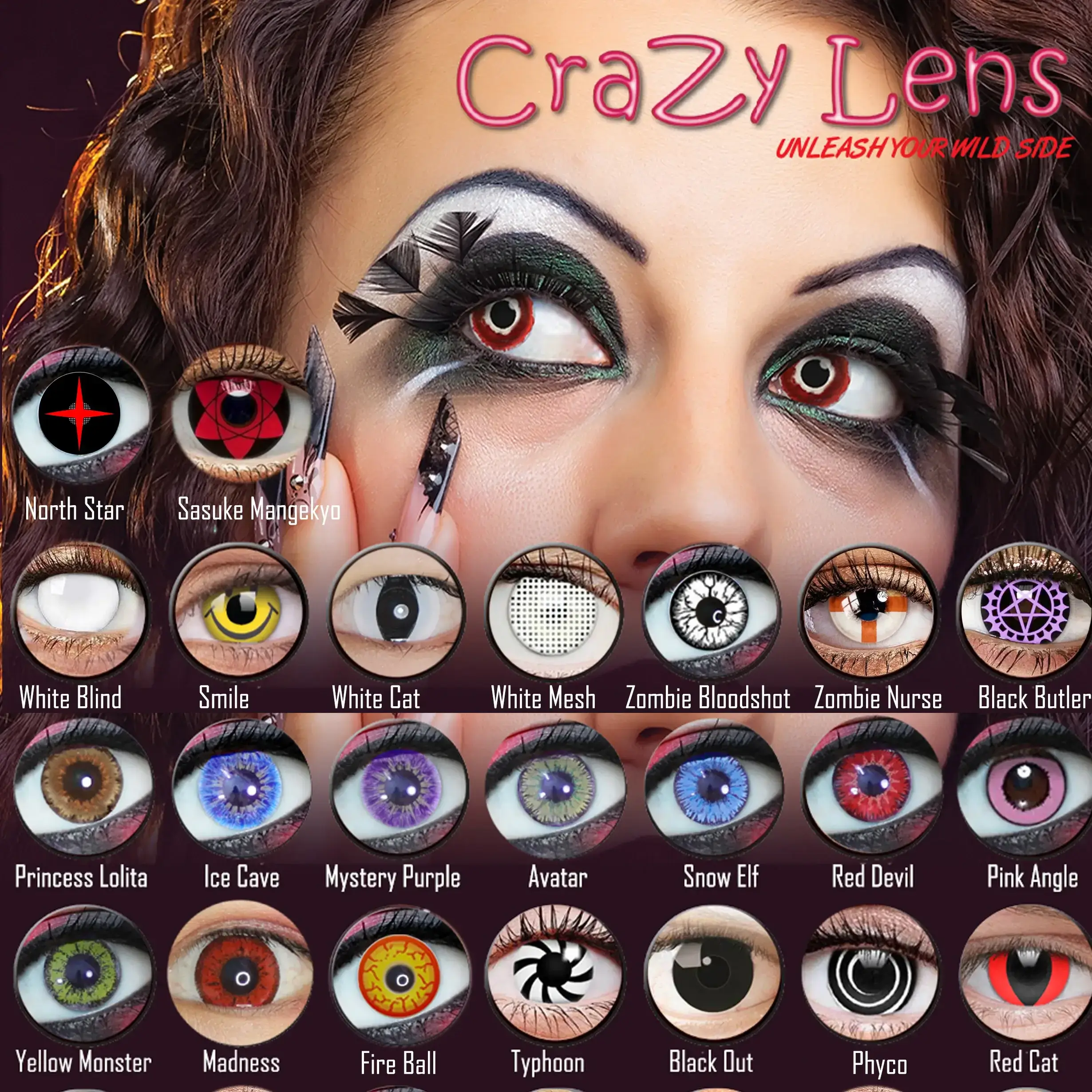 Cosmetic Crazy Contact Lenses Poster
